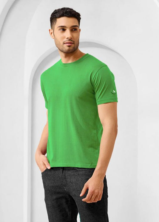 Solid Classic Green Half Sleeve RN T-Shirt