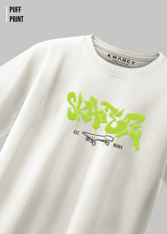 Real Skaters Off White Oversized T-shirt For Men