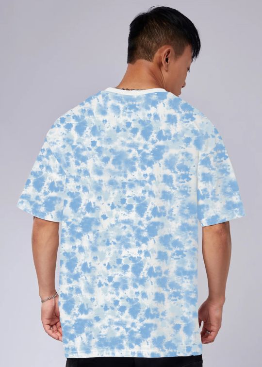 Snoopy Cloud Printed White Oversized T-shirt For Men