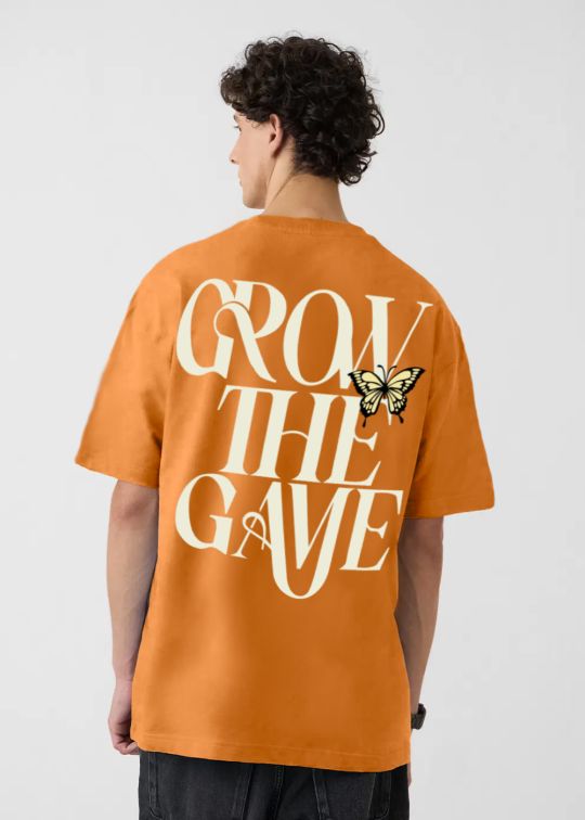 Grow The Game Premium Rust Oversize T-Shirt for Men