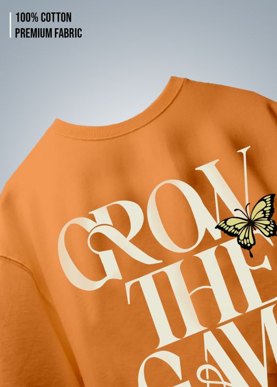 Grow The Game Premium Rust Oversize T-Shirt for Men