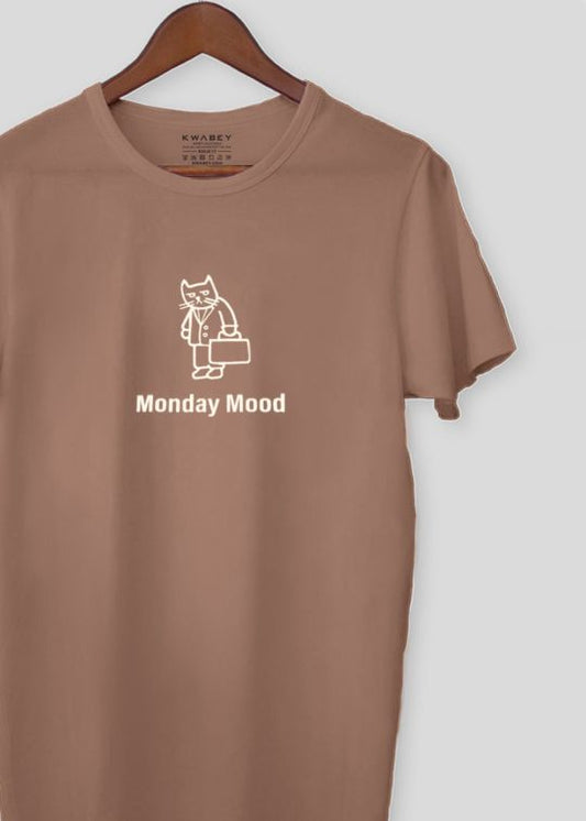 Monday Mood Mocha Moose Half Sleeve T-Shirt for Men