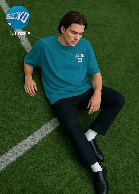Legend 23 Premium Teal Oversized T-shirt For Men
