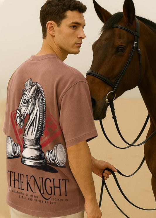 The Knight Mocha Premium Oversized T-shirt For Men