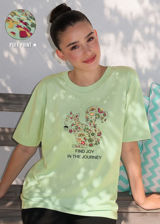 Find Joy Mint Green Oversized T-shirt For Women