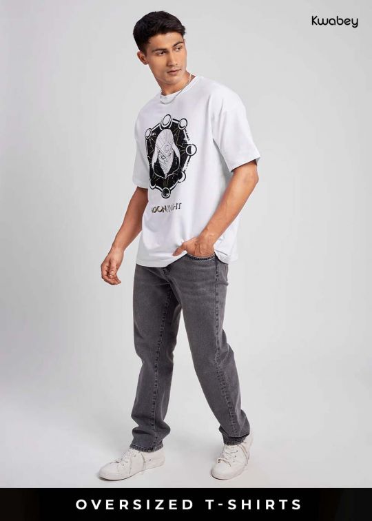 Moon Knight Mask White Oversized T-shirt For Men