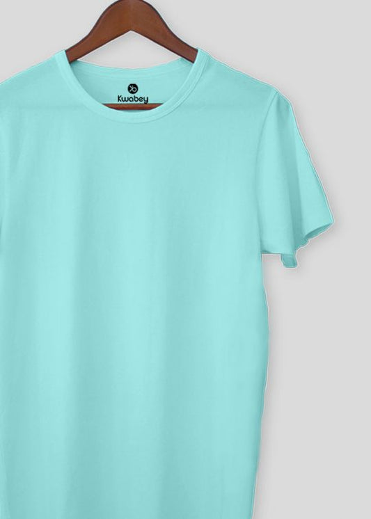 Cherish The Basic Aqua Half Sleeve T-Shirt For Men