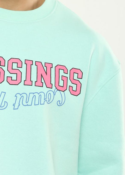 Blessings Jade Oversized Sweatshirt For Men
