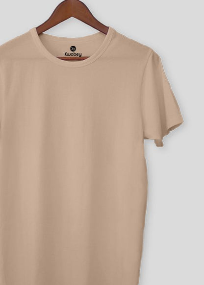 Cherish The Basic Pastel Pink Half Sleeve T-Shirt For Men