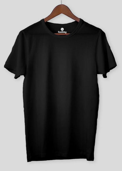 Cherish The Basic Black Half Sleeve T-Shirt For Men