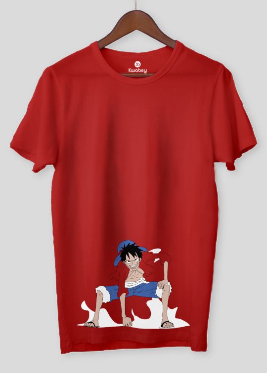 Luffy Gear Red Half Sleeve T-Shirt For Men