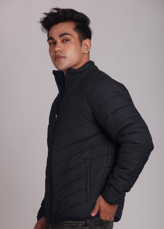 Navy Puffer Jacket For Men