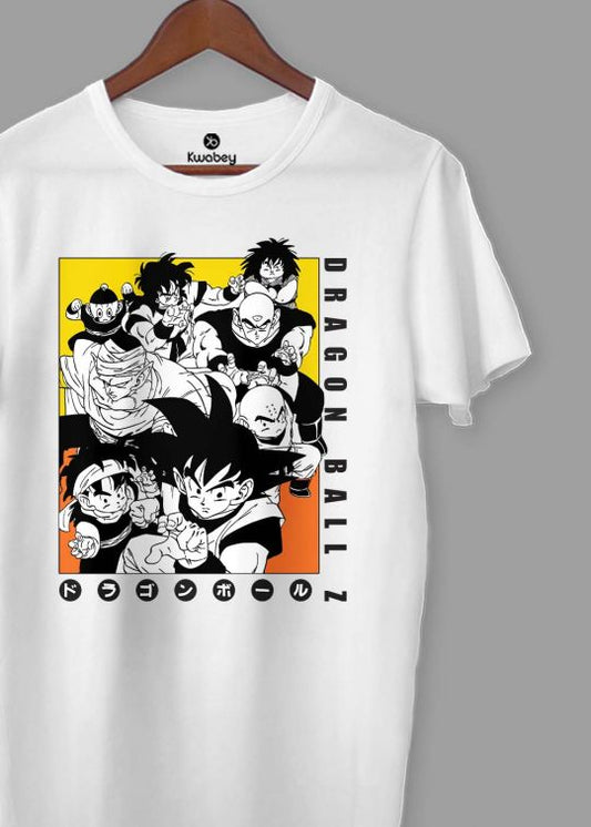 Dragon Balls White Half Sleeve T-shirt For Men