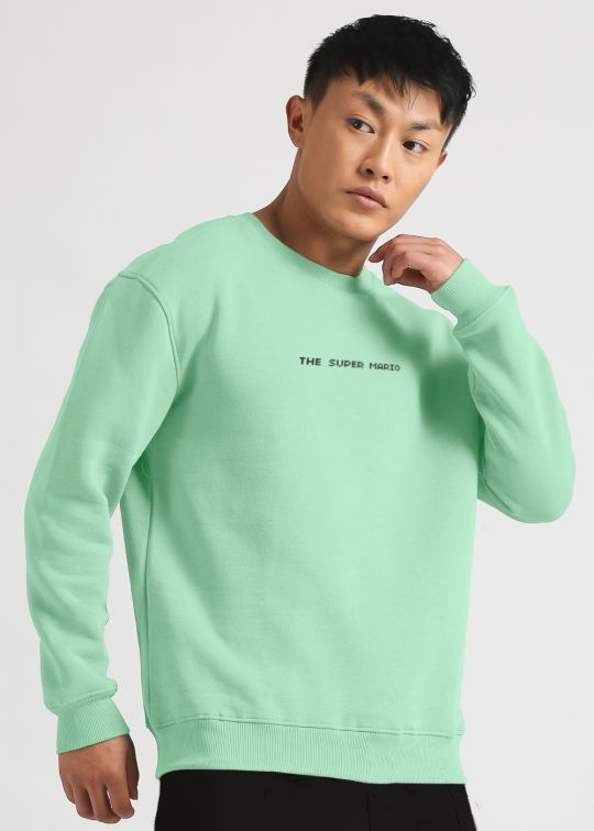 Welcome Super Mario Jade Oversized Sweatshirt For Men