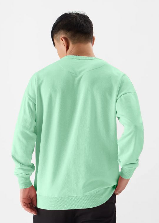 Not Amused Jade Oversized Crew Neck Sweatshirt For Men