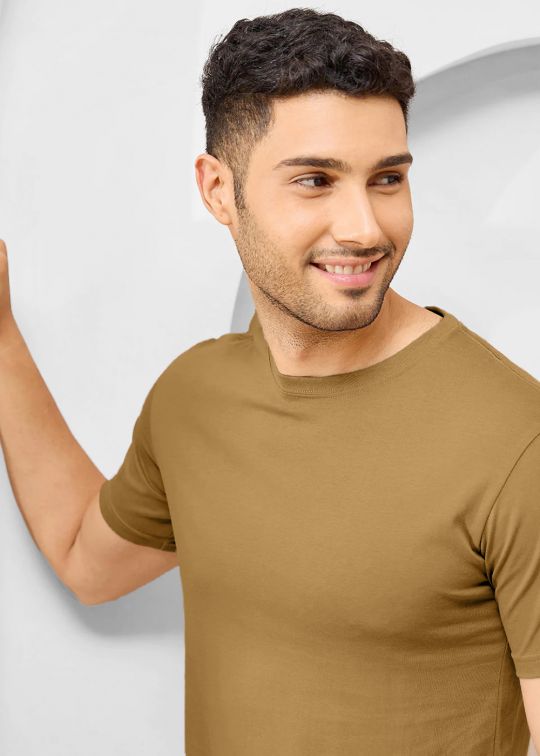 Solid Bistre Half Sleeve RN T-Shirt