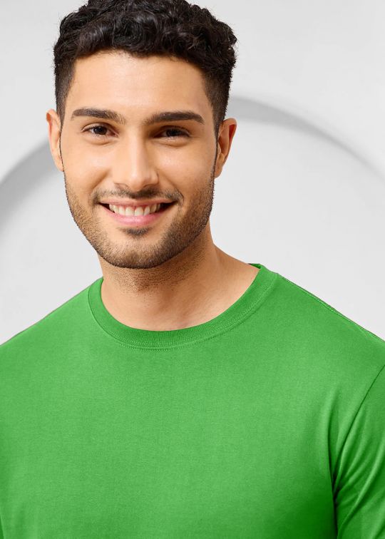 Solid Classic Green Half Sleeve RN T-Shirt