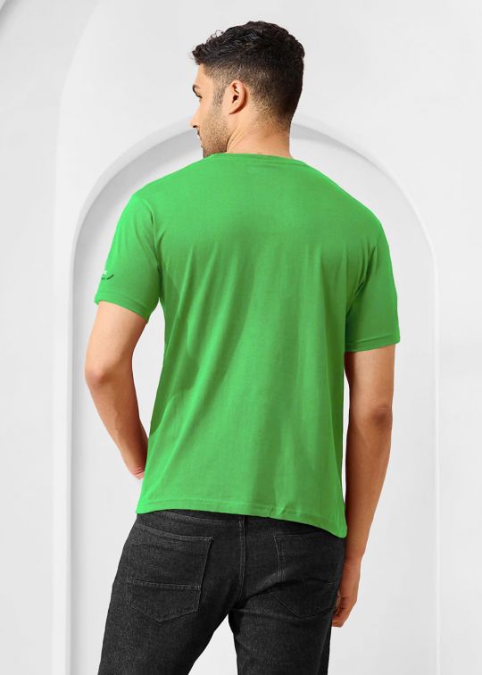 Solid Classic Green Half Sleeve RN T-Shirt