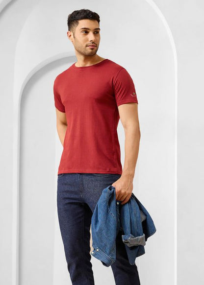 Solid Red Half Sleeve RN T-Shirt