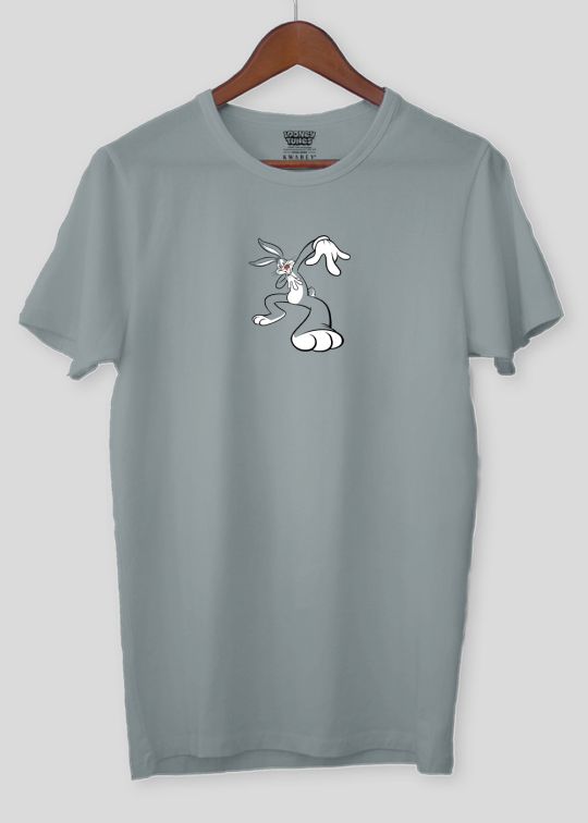 Yo Bugs Ultimate Grey Half Sleeve T-Shirt For Men