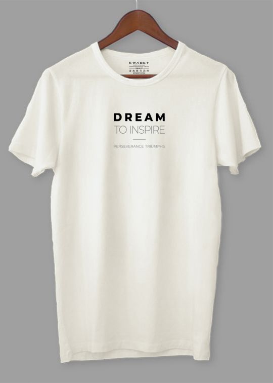 Dream To Inspire Egg Shell Half Sleeve T-shirt For Men 