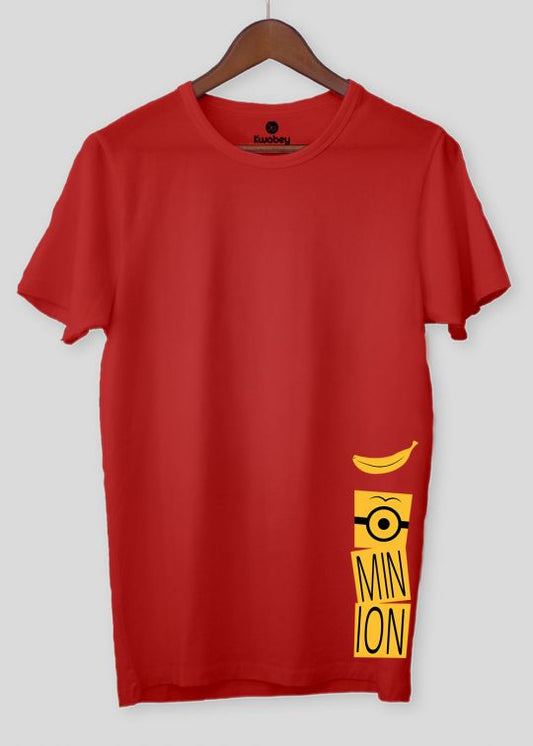 Banana Minions Red Half Sleeve T-Shirt For Men