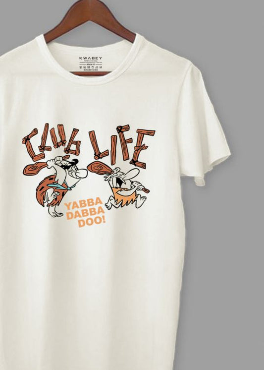 Club Life Egg Shell Half Sleeve T-Shirt For Men