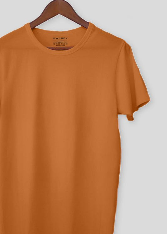 Cherish The Basic Rust Half Sleeve T-Shirt For Men
