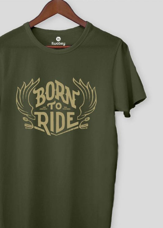 Born To Ride Military Half Sleeve T-shirt For Men