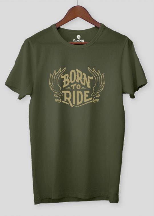 Born To Ride Military Half Sleeve T-shirt For Men