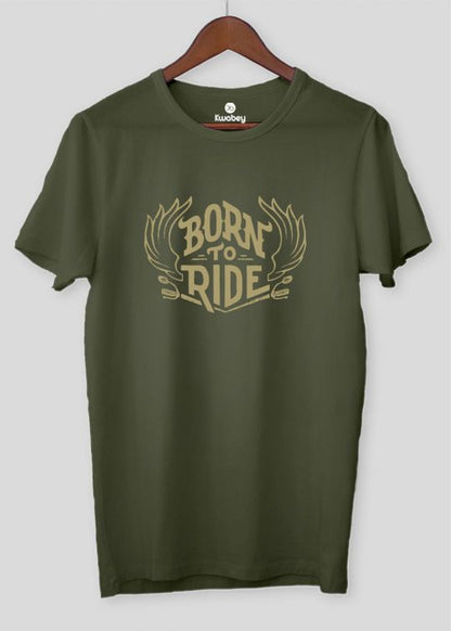 Born To Ride Military Half Sleeve T-shirt For Men