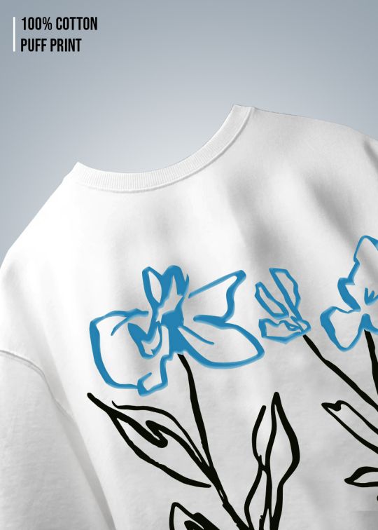 Built from Roots Premium White Men Oversized T-shirt 
