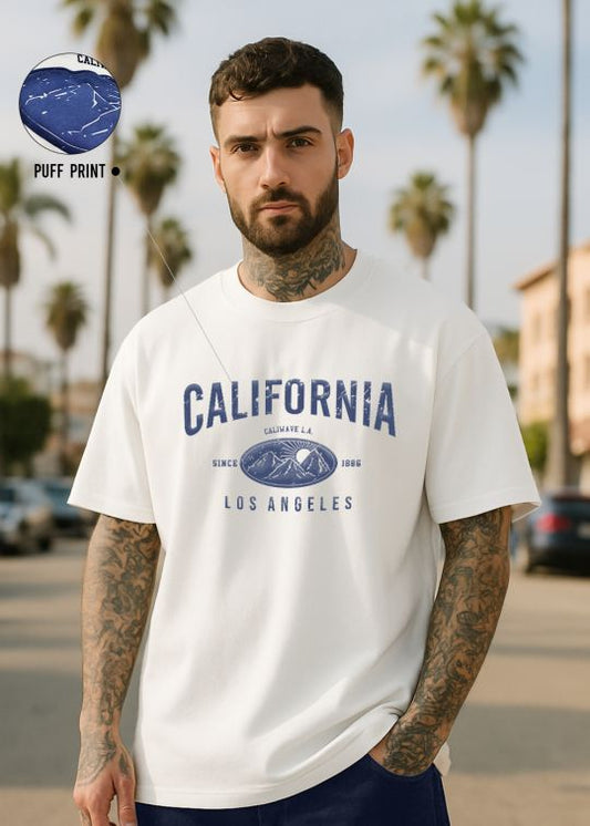 California Premium Egg Shell Men Oversized T-shirt