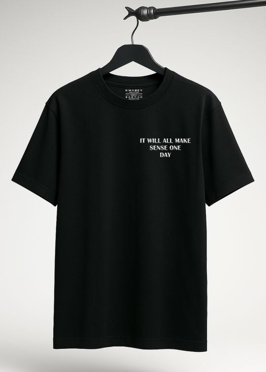 Lost In Nature Premium Black Oversized T-shirt For Men