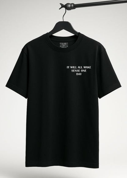 Lost In Nature Premium Black Oversized T-shirt For Men