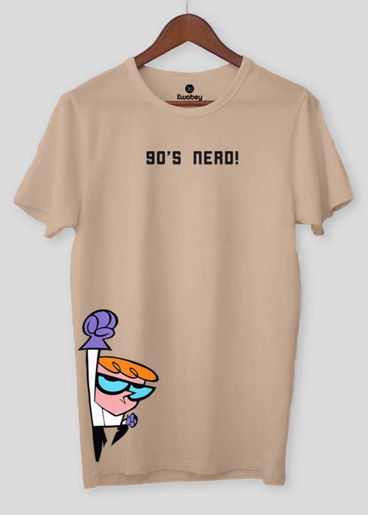90s Nero Beige Half Sleeve T-Shirt For Men