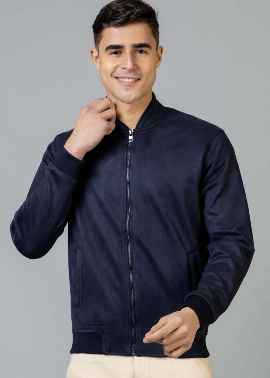 Premium Suede Navy Jacket For Men