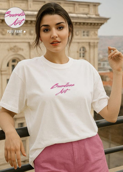 Boundless Art Egg Shell Oversized T-shirt For Women