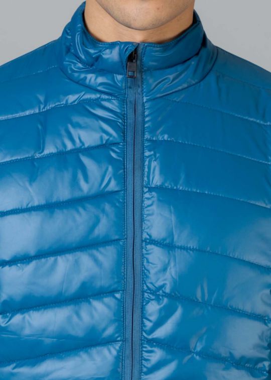 Blue Puffer Jacket For Men