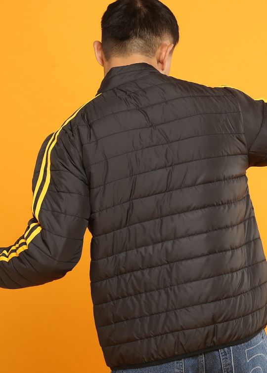 Black Designer Puffer Jacket For Men - kwabey.com
