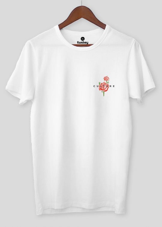 Culture White Half Sleeve T Shirt For Men - kwabey.com