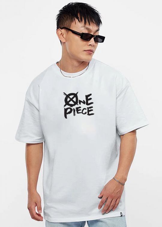 One Piece White Oversized T Shirt For Men - kwabey.com