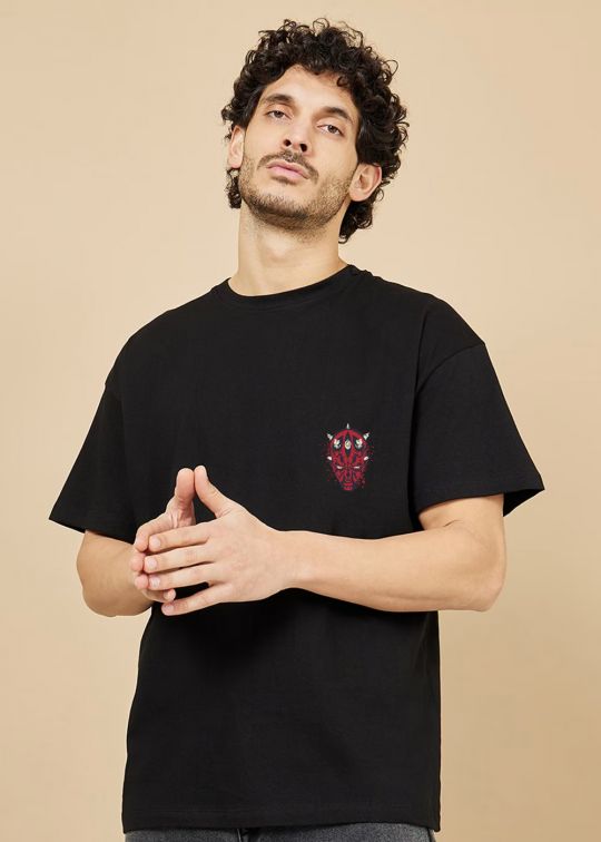 Phantom Black Oversized T Shirt For Men - kwabey.com